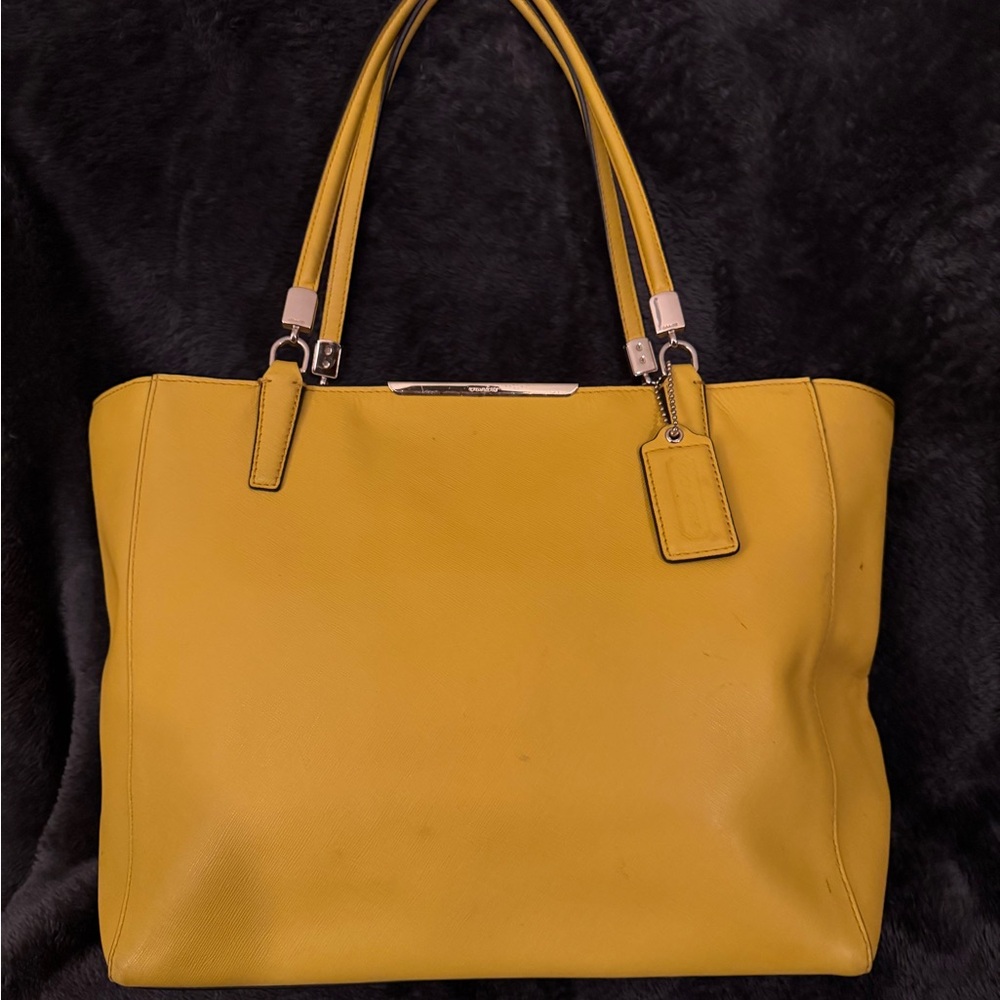 Coach Yellow Leather Shoulder Bag